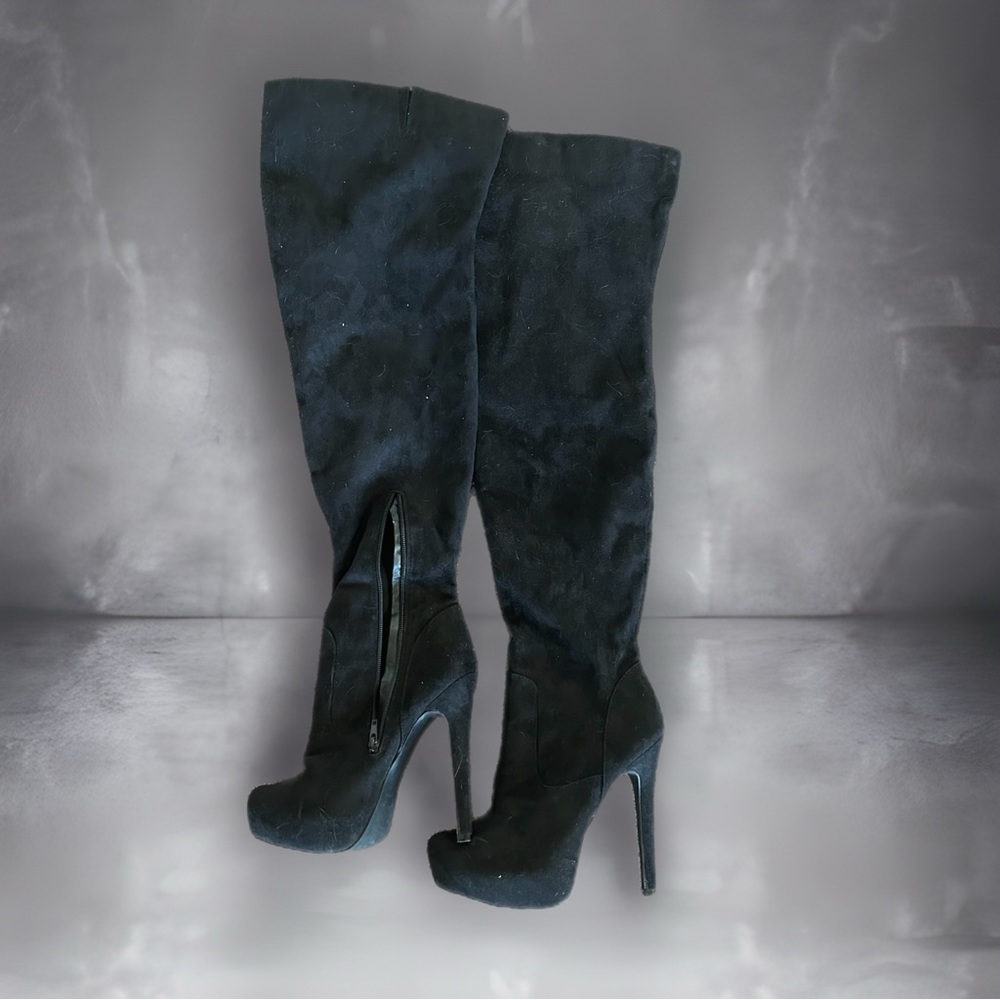 Women's Thigh High Boots Pointed Toe Stiletto High Heel Shoes Size 8